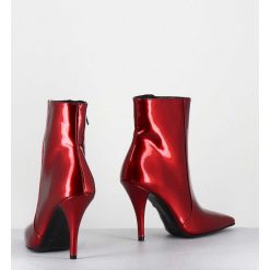 Online Garrice Boots Talon Haut En Cuir Vernis Rouge Glossy - Mecha2 Galassia Rosso