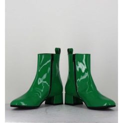 Online Garrice Boots 60S En Cuir Vernis Vert - Jane Vernice Verde