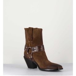 Wholesale Garrice Boots Santiag En Daim Marron Vieilli - 5180 Birra