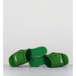 Wholesale Garrice Mules A Plateforme Petit Talon Vernis Vert - 11532 Vetro Mela