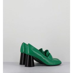 Online Garrice Mocassins A Talon En Cuir Souple Vert - Ace23 Glaze Mela