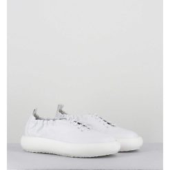 Best Garrice Lace-Up Donut Shoe Cuir Blanc - 1C6856D Travel White