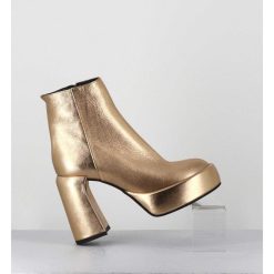 New Garrice Boots 70S En Cuir Metallise Dore - E3303 Bitter Gold