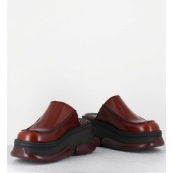 Online Garrice Sabots Compensees 90S Cuir Marron & Bubble Rubber - Brietta Brown Mules