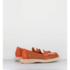 Hot Garrice Mocassins Legers En Cuir Graine Orange Beige - S146 Cuoio Panna