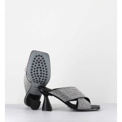 Hot Garrice Mules Cuir Noir & Perles - Liza Var Nero