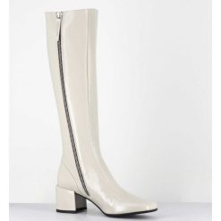 Hot Garrice Bottes 70S En Cuir Brillant Blanc Casse - Ecil33 Glaze Osso