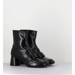 Hot Garrice Boots Mocassins En Cuir Noir - Dani05 Nero