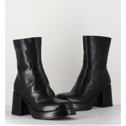 Online Garrice Boots 70S En Cuir Noir - Archi Nero