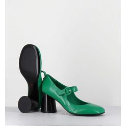 Hot Garrice Babies Retro A Talon En Cuir Vert & Noir - Ace22 Glaze Mela