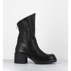 Clearance Garrice Boots Legeres Esprit Biker En Cuir Noir - Yama Lavato Nero