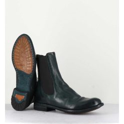 Wholesale Garrice Boots Plates En Cuir Vert & Elastique - Lexikon073 French Lover