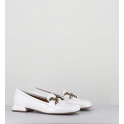 New Garrice Mocassins 60S En Cuir Vernis Blanc - Lake Naplak Bianco