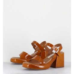 Best Garrice Sandales A Plateforme En Cuir Vernis Camel - Beverly Camel Sandals