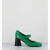 Hot Garrice Babies Retro A Talon En Cuir Vert & Noir - Ace22 Glaze Mela