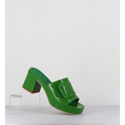 Wholesale Garrice Mules A Plateforme Petit Talon Vernis Vert - 11532 Vetro Mela