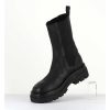 Clearance Garrice Boots Chelsea Bout Carre Cuir Noir - Diwan Nero