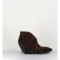 Best Garrice Boots Santiags Courtes En Daim Leopard - E2004L