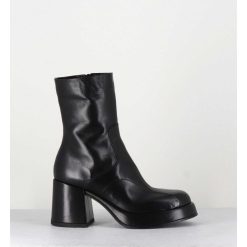 Online Garrice Boots 70S En Cuir Noir - Archi Nero