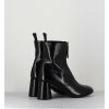 Hot Garrice Bottines En Cuir Brillant Noir Tres Souple - Ace07 Nero