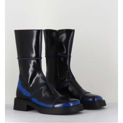 Best Garrice Boots Noir & Bleu Bout Carre 90S - Edahlia Blu Boots