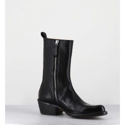 New Garrice Boots Santiags En Cuir Noir - 1Cs425 Cusna Nero