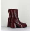 Clearance Garrice Boots 70S En Cuir Bordeaux - Archi Bordeau