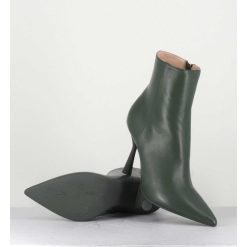 Wholesale Garrice Boots Bout Pointu En Cuir Souple Vert - Dea Cappy