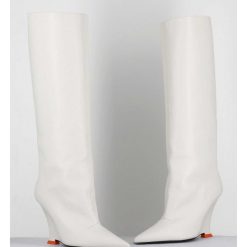 Wholesale Garrice Bottes Bout Pointu En Cuir Blanc Talon Compense Y2K - Numa Oxford Ivory