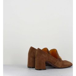 New Garrice Mocassins 70S A Talon En Daim Camel Bout Carre - Acero