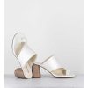 Online Garrice Mules A Talon Entre-Doigts Naplak Blanc - Maya01 Magma Ivory