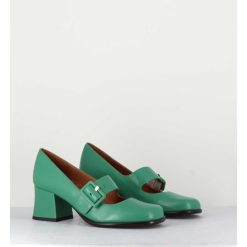 Online Garrice Babies Retro En Cuir Vert Petit Talon - Miko Green