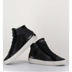 Hot Garrice Sneakers Hautes Cuir Noir & Zip - Distressed High Black