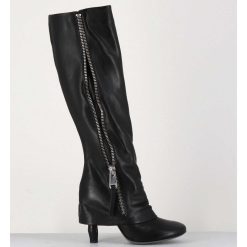 Online Garrice Bottes En Cuir Noir Guetre & Zip Destructurees - M22I97602 Black