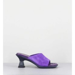 Best Garrice Mules En Daim Violet Talon Plexi - Synthia Purple Sandals