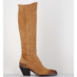 New Garrice Bottes Esprit Santiag En Daim Camel - 5181 Cuoio