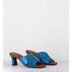 Online Garrice Mules Petit Talon En Cuir Bleu - Nalma Ferrari Blue