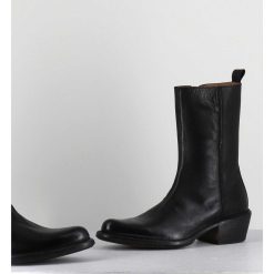 New Garrice Boots Santiags En Cuir Noir - 1Cs425 Cusna Nero