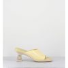 New Garrice Mules En Cuir Vernis Beige Talon Plexi - Synthia Beige Sandals