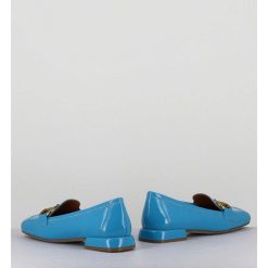 Best Garrice Mocassins 60S En Cuir Vernis Bleu - Lake Naplak Blu