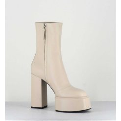 Online Garrice Boots En Cuir Souple Blanc - Iara Mok Milk