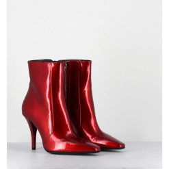 Online Garrice Boots Talon Haut En Cuir Vernis Rouge Glossy - Mecha2 Galassia Rosso