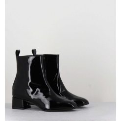 Hot Garrice Boots 60S En Cuir Vernis Noir - Jane Vernice Nero