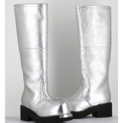 Online Garrice Bottes Biker En Cuir Metallise Argent - S66Ww0075 T9002