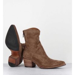 Wholesale Garrice Boots Esprit Santiag En Daim Souple Camel - Venere 48035 Farro