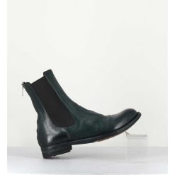 Wholesale Garrice Boots Plates En Cuir Vert & Elastique - Lexikon073 French Lover