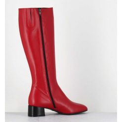 Clearance Garrice Bottes 60S En Cuir Souple Rouge & Noir - Mayera Nappa Fuego