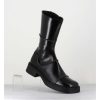 Best Garrice Boots Tige Mi-Haute En Cuir A Bout Carre Large - Dahlia Black Boots