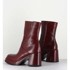 Clearance Garrice Boots 70S En Cuir Bordeaux - Archi Bordeau