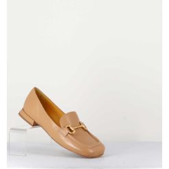 Best Garrice Mocassins En Cuir Beige & Mors Dore - Q155 Cotton Nocciola